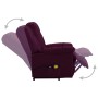 Sillón de masaje elevable tela morado de vidaXL, Sillones de masaje eléctricos - Ref: Foro24-321397, Precio: 364,99 €, Descue...