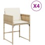 Gartenstühle mit Kissen 4 Stk. synthetisches Rattan beige von , Gartenstühle - Ref: Foro24-4007479, Preis: 216,89 €, Rabatt: %