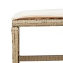 Garden stools with cushions 4 pcs PE rattan beige 40x40x35 cm by , Outdoor ottomans - Ref: Foro24-4007487, Price: 118,64 €, D...