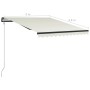 Retractable awning with wind sensor and LED cream color 300x250 cm by vidaXL, Awnings - Ref: Foro24-3055293, Price: 523,57 €,...