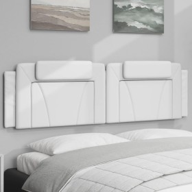 Cabecero de cama acolchado cuero sintético blanco 180 cm de , Cabeceros y pies de cama - Ref: Foro24-374805, Precio: 57,45 €,...