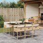 7-teiliges Garten-Esszimmer-Set mit Kissen synthetisches Rattan beige von , Gartensets - Ref: Foro24-3278037, Preis: 550,49 €...