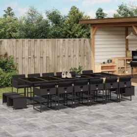 Garden furniture set 17 pieces with black synthetic rattan cushions by , Garden sets - Ref: Foro24-3278130, Price: 1,00 €, Di...