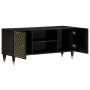 Solid mango wood TV stand 105x33x46 cm by , CD and DVD storage - Ref: Foro24-358320, Price: 112,99 €, Discount: %