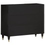 Solid mango wood auxiliary cabinet 90x33x75 cm by , CD and DVD storage - Ref: Foro24-358348, Price: 138,50 €, Discount: %