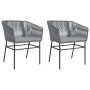 Garden armchairs with cushions 2 pcs synthetic rattan gray by , Garden chairs - Ref: Foro24-369104, Price: 154,69 €, Discount: %