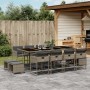 Garden dining set with 13-piece synthetic rattan gray cushions by , Garden sets - Ref: Foro24-3278107, Price: 903,12 €, Disco...