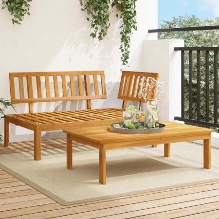 Set of 2 solid acacia wood garden pallet sofas by , Outdoor sofas - Ref: Foro24-365848, Price: 195,28 €, Discount: %