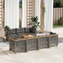 Set aus Gartensofas und Kissen 8-teilig synthetisches Rattangrau von , Gartensets - Ref: Foro24-3261753, Preis: 664,12 €, Rab...