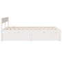 Bed frame with white pine wood drawers 140x200 cm by , Beds and slatted bases - Ref: Foro24-3282349, Price: 347,83 €, Discoun...