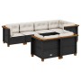 Set mit 7 Gartensofas mit Kissen Kunstrattan schwarz von , Gartensets - Ref: Foro24-3261881, Preis: 584,59 €, Rabatt: %