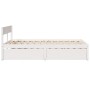 Bed frame with drawers made of white pine wood 120x190 cm by , Beds and slatted bases - Ref: Foro24-3282361, Price: 358,67 €,...