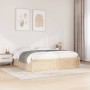 Solid pine wood bed frame 200x200 cm by , Beds and slatted bases - Ref: Foro24-3282363, Price: 201,32 €, Discount: %