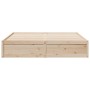 Solid pine wood bed frame 200x200 cm by , Beds and slatted bases - Ref: Foro24-3282363, Price: 201,32 €, Discount: %