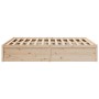 Solid pine wood bed frame 200x200 cm by , Beds and slatted bases - Ref: Foro24-3282363, Price: 201,32 €, Discount: %