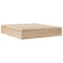 Solid pine wood bed frame 200x200 cm by , Beds and slatted bases - Ref: Foro24-3282363, Price: 201,32 €, Discount: %