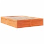 Estructura de cama madera maciza pino marrón cera 140x200 cm de , Camas y somieres - Ref: Foro24-3282377, Precio: 205,64 €, D...