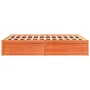 Estructura de cama madera maciza pino marrón cera 140x200 cm de , Camas y somieres - Ref: Foro24-3282377, Precio: 205,64 €, D...