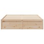 Solid pine wood bed frame 140x200 cm by , Beds and slatted bases - Ref: Foro24-3282375, Price: 174,37 €, Discount: %