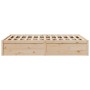 Solid pine wood bed frame 140x200 cm by , Beds and slatted bases - Ref: Foro24-3282375, Price: 174,37 €, Discount: %