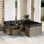 9-teiliges Gartenmöbel-Set und Kissen synthetisches Rattangrau von , Gartensets - Ref: Foro24-3266430, Preis: 630,89 €, Rabat...