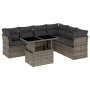 7-piece garden sofa set with gray synthetic rattan cushions by , Garden sets - Ref: Foro24-3266610, Price: 491,99 €, Discount: %