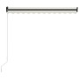 Manual retractable awning with cream LED 300x250 cm by vidaXL, Awnings - Ref: Foro24-3055221, Price: 244,99 €, Discount: %