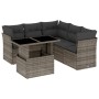 6-piece garden furniture set with gray synthetic rattan cushions by , Garden sets - Ref: Foro24-3266580, Price: 423,58 €, Dis...