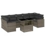 Set aus Gartensofas und Kissen 8-teilig synthetisches Rattangrau von , Gartensets - Ref: Foro24-3267150, Preis: 608,99 €, Rab...