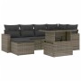 7-piece garden sofa set with gray synthetic rattan cushions by , Garden sets - Ref: Foro24-3267420, Price: 484,99 €, Discount: %