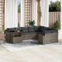 Garden sofa set 10 pieces with gray synthetic rattan cushions by , Garden sets - Ref: Foro24-3267510, Price: 694,62 €, Discou...