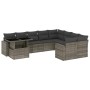 Garden sofa set 10 pieces with gray synthetic rattan cushions by , Garden sets - Ref: Foro24-3267510, Price: 694,62 €, Discou...