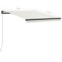 Manual retractable awning with cream LED 300x250 cm by vidaXL, Awnings - Ref: Foro24-3055221, Price: 244,99 €, Discount: %