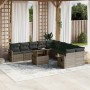 Garden sofa set 11 pieces and gray synthetic rattan cushions by , Garden sets - Ref: Foro24-3268170, Price: 766,11 €, Discoun...