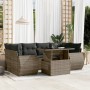 Set mit 7 Gartensofas mit Kissen synthetisches Rattangrau von , Gartensets - Ref: Foro24-3268390, Preis: 553,14 €, Rabatt: %