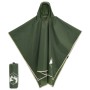 Poncho de lluvia con capucha diseño 2 en 1 verde 223x145 cm de , Camping y senderismo - Ref: Foro24-4004197, Precio: 20,36 €,...