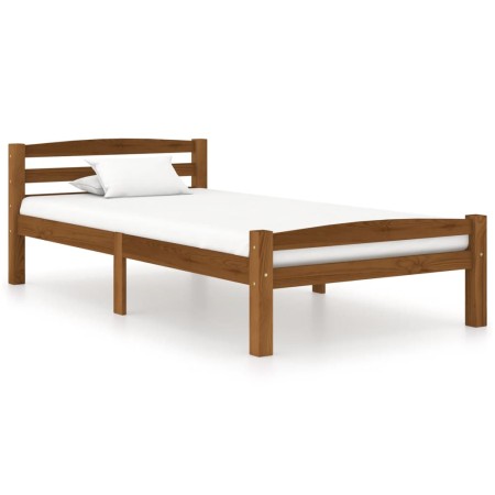 Solid pine wood bed frame honey brown 90x200 cm