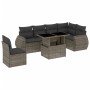 7-piece garden sofa set with gray synthetic rattan cushions by , Garden sets - Ref: Foro24-3268570, Price: 545,81 €, Discount: %