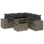 6-piece garden furniture set with gray synthetic rattan cushions by , Garden sets - Ref: Foro24-3269160, Price: 467,51 €, Dis...