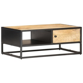 TV-Schrank mit geschnitzter Tür aus rauem Mangoholz, 90 x 55 x 36 cm von vidaXL, Couchtisch - Ref: Foro24-320946, Preis: 185,...