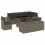 9-teiliges Gartenmöbel-Set und Kissen synthetisches Rattangrau von , Gartensets - Ref: Foro24-3269300, Preis: 721,99 €, Rabat...