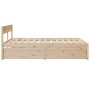 Solid pine wood bed frame with drawers 160x200 cm by , Beds and slatted bases - Ref: Foro24-3282342, Price: 311,36 €, Discoun...