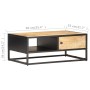 TV cabinet carved door rough mango wood 90x55x36 cm by vidaXL, Coffee table - Ref: Foro24-320946, Price: 185,41 €, Discount: %