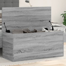 Caja de almacenaje madera ingeniería gris Sonoma 100x42x46 cm de , Baúles de almacenamiento - Ref: Foro24-840665, Precio: 99,...