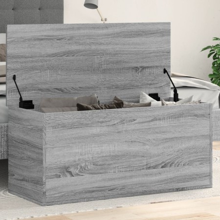 Sonoma graue Aufbewahrungsbox aus Holzwerkstoff 100x42x46 cm von , Aufbewahrungskisten - Ref: Foro24-840665, Preis: 99,27 €, ...