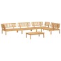 5-piece solid acacia wood garden pallet sofa set by , Outdoor sofas - Ref: Foro24-3209316, Price: 578,99 €, Discount: %