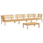 Garden pallet sofa set 4 pieces solid acacia wood by , Outdoor sofas - Ref: Foro24-3209309, Price: 441,99 €, Discount: %