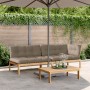 Set aus Gartenpaletten-Sofas und -Kissen 3 Stück Akazienholz von , Outdoor-Sofas - Ref: Foro24-3209323, Preis: 462,96 €, Raba...