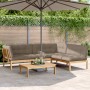 Garden pallet sofa set with 4 acacia wood cushions. by , Outdoor sofas - Ref: Foro24-3209377, Price: 670,95 €, Discount: %