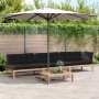 Garden pallet sofa set with 4 acacia wood cushions. by , Outdoor sofas - Ref: Foro24-3209328, Price: 572,99 €, Discount: %